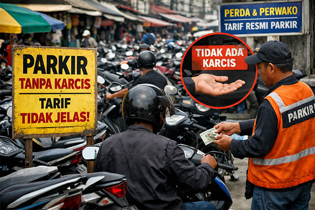 ilustrasi petugas parkir